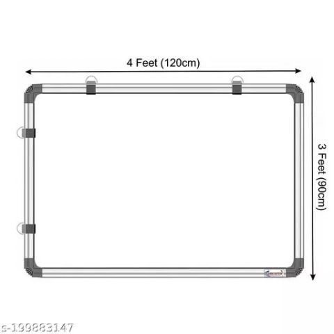 Non Magnetic White Board 3X4 Sft, With Aluminium Frame, 1 Unit