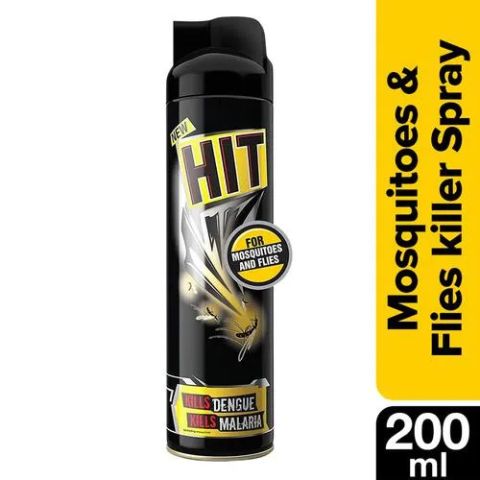 Godrej Hit Spray 200 ML , Black For Mosquitos, Pack of 2 