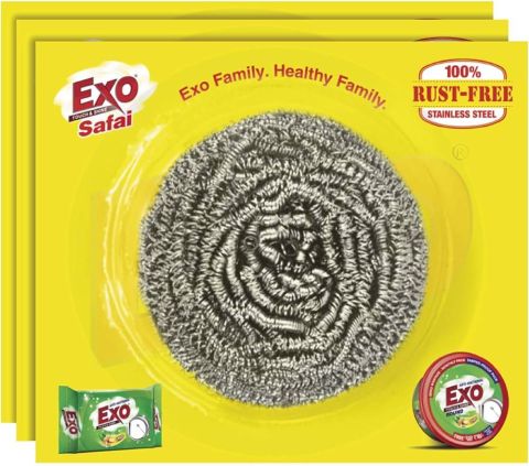  Exo Steel Scrubber Round, Pack of 12 