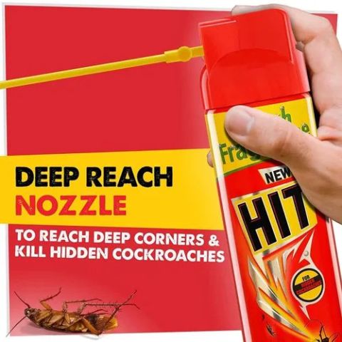  Godrej Hit Spray 320 ML, Red For Cockroach, Pack of 2 