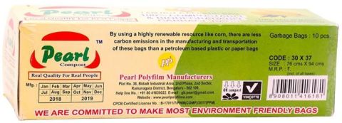  Pearl Garbage Bag 76"X94" XL Roll of 10, Box of 12 Rolls 