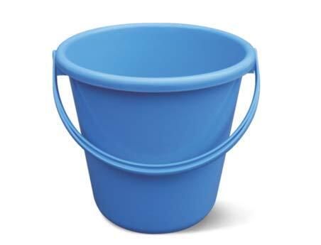  Plastic Bucket With Handle 9 Ltr, Pack of 2 