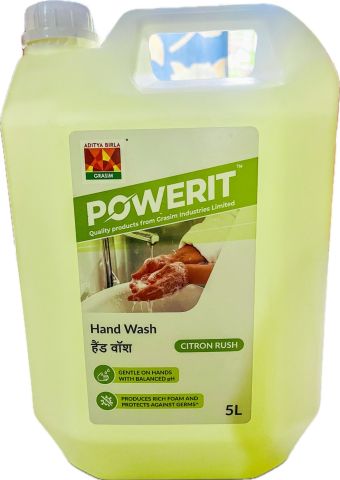  Power IT Liquid Hand Wash 5 Ltr Grasim Chemicals Citron, Can 