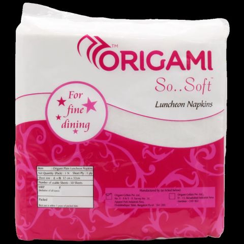  Origami Tissue Napkin 100 Napkins 12X12 CM 2 Ply, Pack of 30 