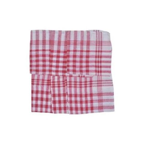  Check Cloth Duster 16X16, Red, Set Of 12 