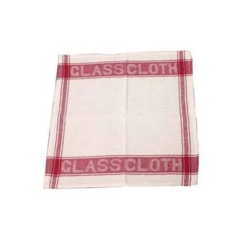  Glass Cleaning Cloth Big 18"X18", Red, Set Of 12 