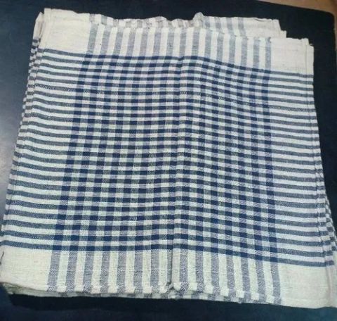  Check Cloth Duster 16X24, Blue, Set Of 12 