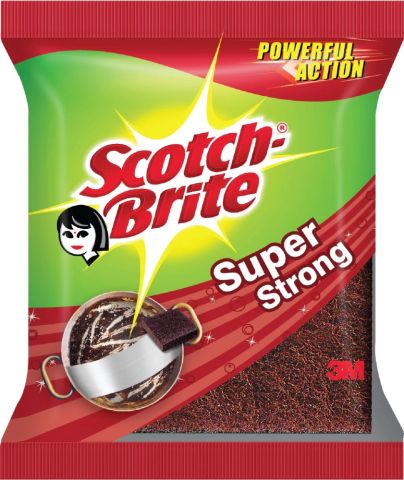  Scotch Briter Super Strong Red Scrub Small, Pack of 10 