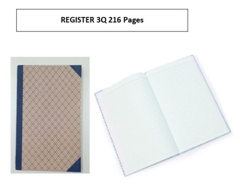 SD Ruled Register 3 Quire - 216 Pages, 1 Book