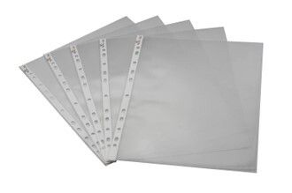 Transparent Polypropylene Sheet Protector A4, 100 Micron, Pack of 50, 1 Set