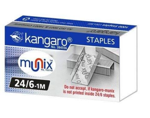 Kangaroo 24/6 Stapler Pins, 1000 Chisel Pins / Pack, 20 Pack / Box