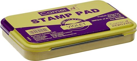 Camlin Stamp Pad Violet Blue Medium 110 MM X 70 MM, Set Of 2