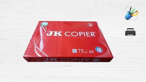 JK Copier A3 75 GSM, 500 Sheets/Ream, 1 Ream