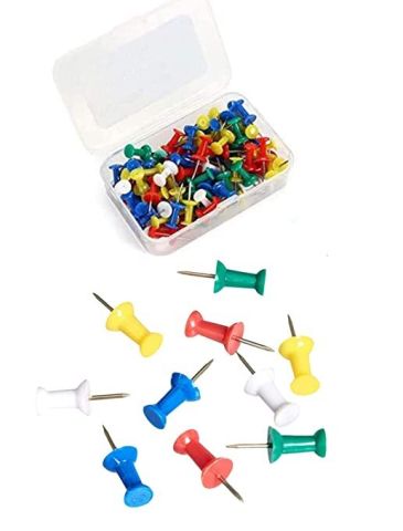 Goodmake Assorted Push Pins Set Of 35 Pins, Pack of 12 Sets