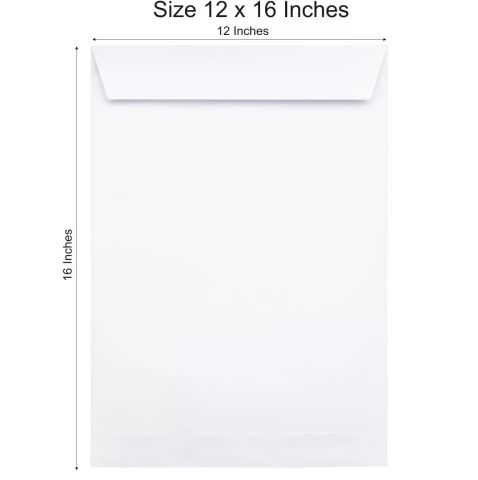 White Envelope 16"X12" A3, 100 GSM - Pack Of 50, 1 Set
