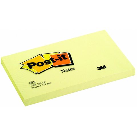 3M Post it 3"x5" 100 Sticky Notes Yellow, Pack of 6