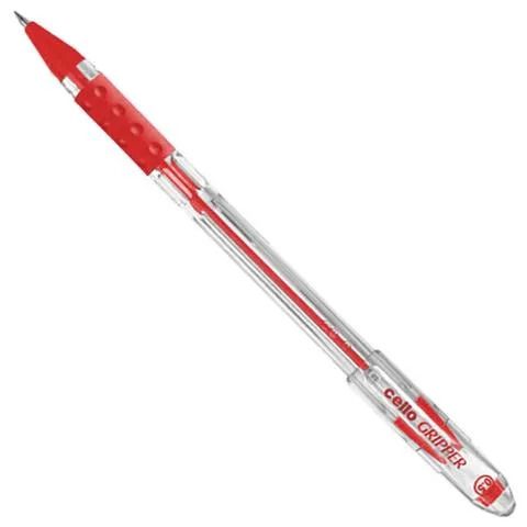 Cello Gripper Ball Pen Red, 0.5MM Tip, Pack Of 5, 1 Set