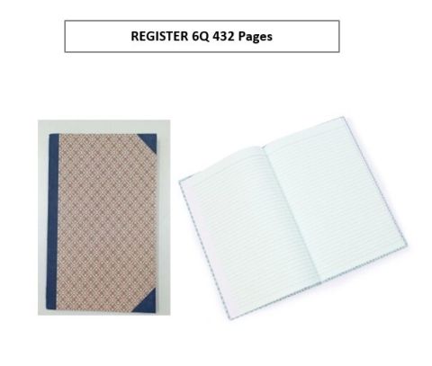 SD Ruled Register 6 Quire - 432 Pages, 1 Book