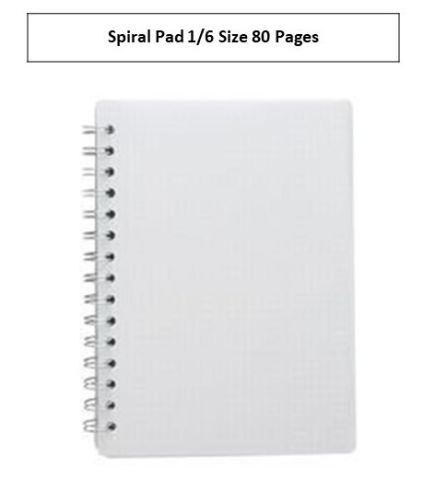 Nubryt Spiral Notebook 1/6, 40 Sheets. 80 Pages, Pack of 10