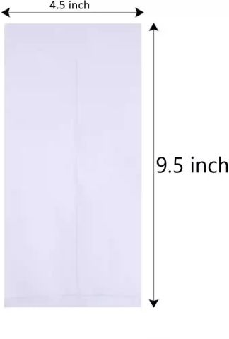 White Envelope 9.5"X4.5 With Big Window - Pack Of 100, 1 Set