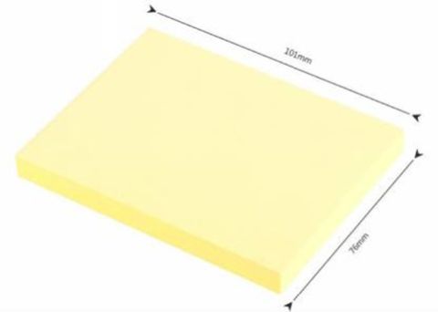 Post-It 3" X 4" Yellow, 100 Sticky Notes, Pack of 12