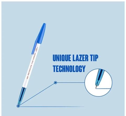 Reynolds 045 Fine Carbure Ball Pen Blue, 0.7MM Tip, Pack Of 10, 1 Set