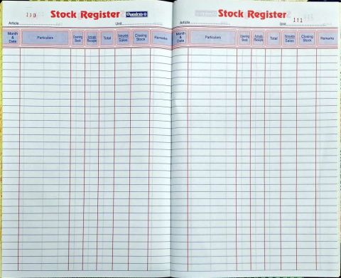  Goodmake Stock Register 2 QR - 144 Pages, 1 Book