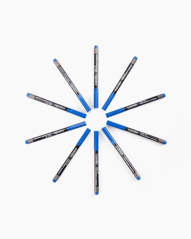 Camlin Fine Tip CD/DVD Permanent Marker Pen, Blue - 7289018, Pack of 10