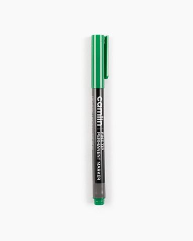 Camlin Fine Tip CD/DVD Permanent Marker Pen, Green - 7289175, Pack of 10