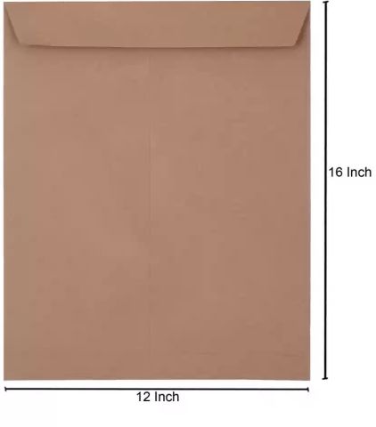 Brown Envelope 16"X12" A3 - Single - 90 GSM, Pack of 50, 1 Set