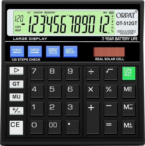 Orpat / Oreva OT-512 12 Digit Desk Calculator, 1 Unit