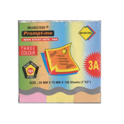 Post It Prompt 3 Colour 1"X3" - Pk Of 150, Pack of 12