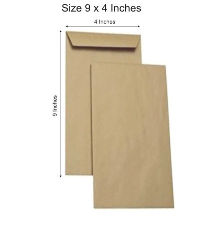 Goodmake Brown Envelopes Small 9" X 4" - Pack Of 100, 1 Set