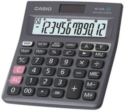 Casio MJ-120D Calculators, 12 Digits, 1 Unit