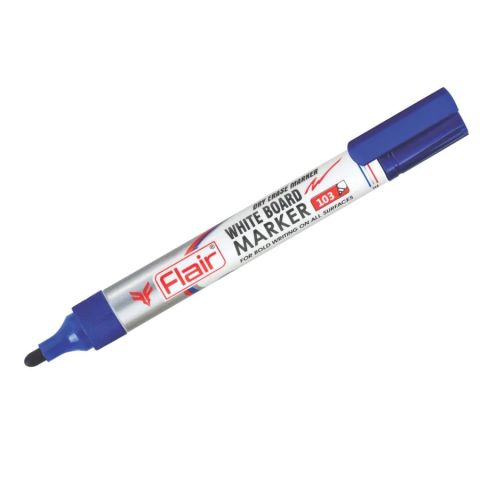 Flair Dry Eraser Whiteboard Marker Blue, Pack Of 10