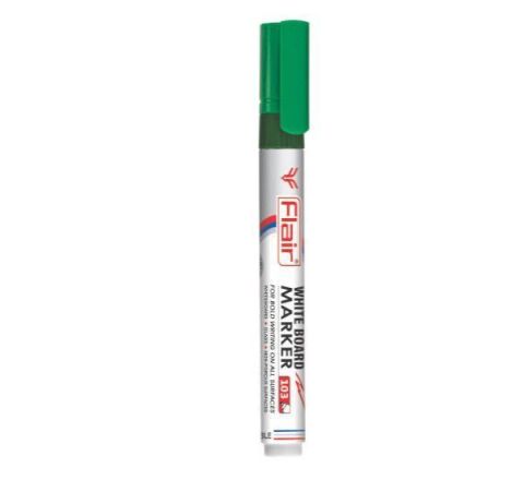 Flair Dry Eraser Whiteboard Marker Green, Pack Of 10
