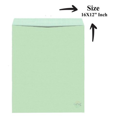 Green Cloth Lined Envelope 16"X12" A3 - A Grade - Pack of 50, 1 Set