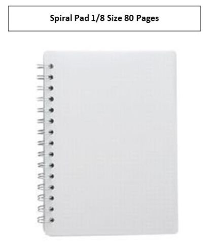 Nubryt Spiral Notebook 1/8, 40 Sheets. 80 Pages, Pack of 10