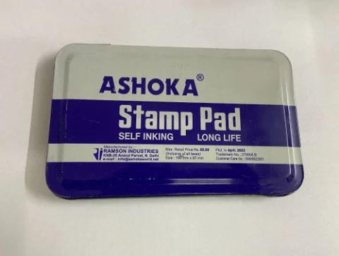 Ashoka Stamp Pad Big 160 MM X 97MM Blue , Set Of 2
