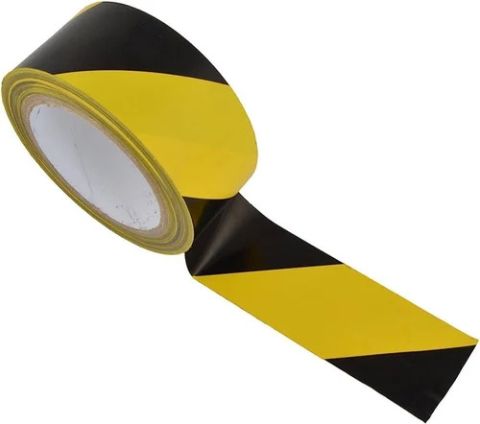 Goodmake Floor Marking Tape 3" 65 Mtr Yellow & Black, Roll Of 4