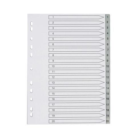 Goodmake PP File Separator 1 to 20, Pack Of 2